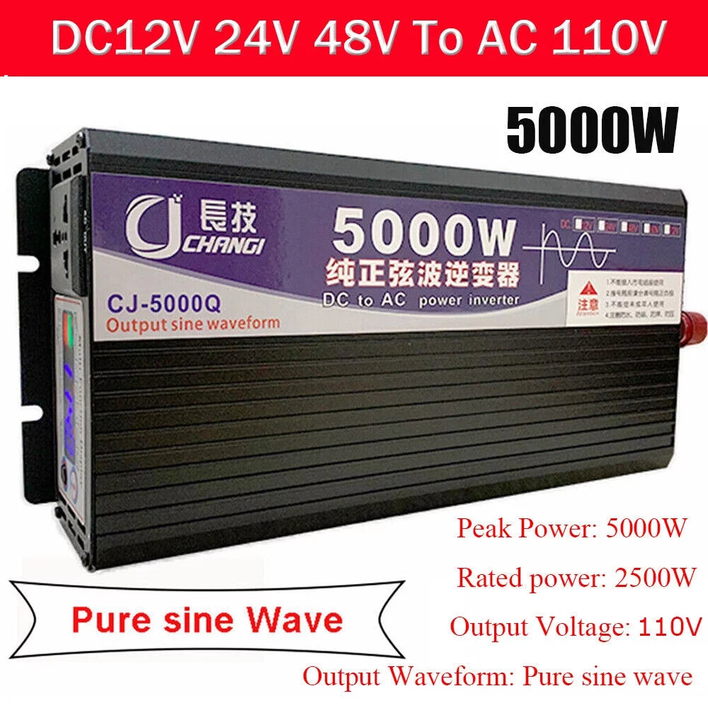 5000W Pure Sine Wave Power Inverter DC 48V To AC 110V K488666