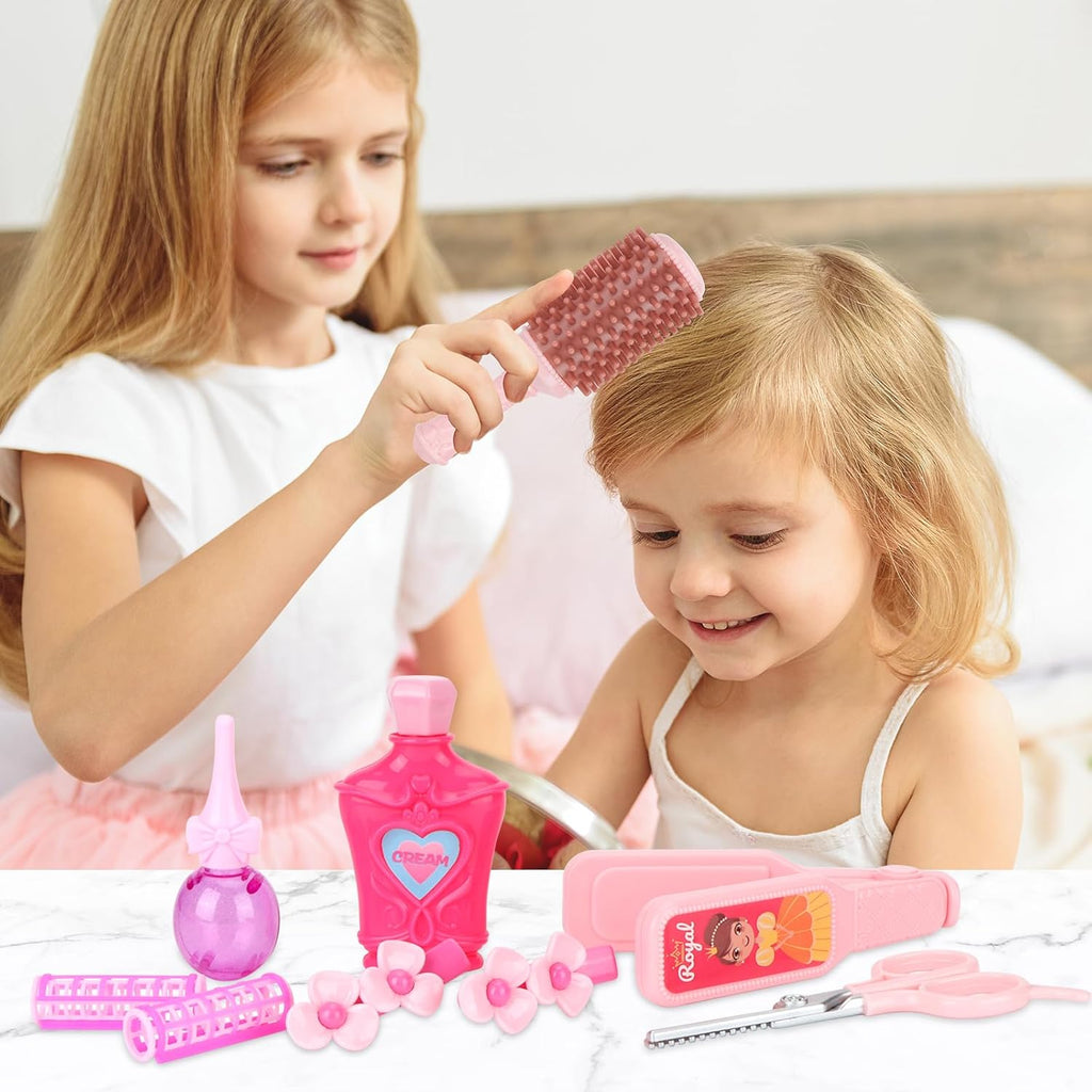 27 PCS Hair Styling Toy Set with Blow Dryer and Barber Apron K5689