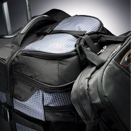 Blue 30 Inch Wheeled Rolling Duffel Bag H2837