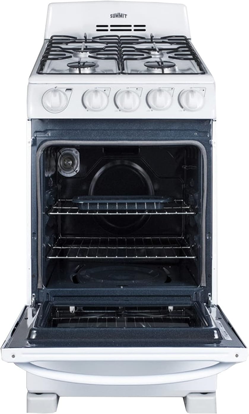 20" Freestanding Gas Range with 4 Burners 2.3 cu. ft. Oven Capacity in White C749