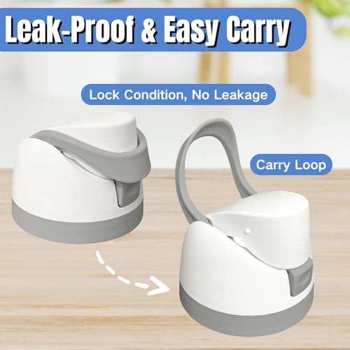 Replacement Lid for Water Bottle Top Replacement Cap Compatible with Cup 16oz 24oz 32oz 40oz, No Leakage Replacement Accessory (Light Blue) M6732