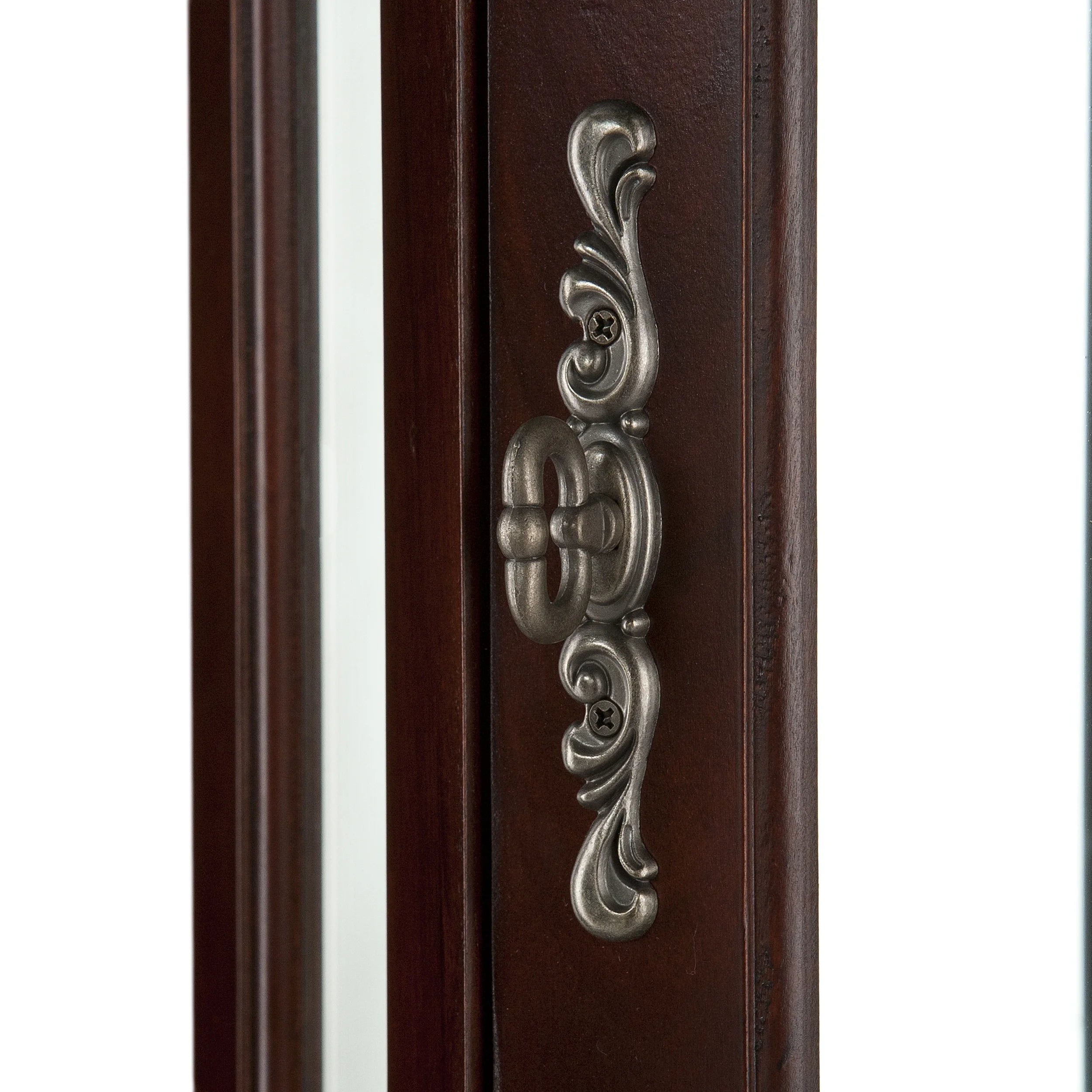 Lighted Corner Curio Cabinet Mahogany A8653