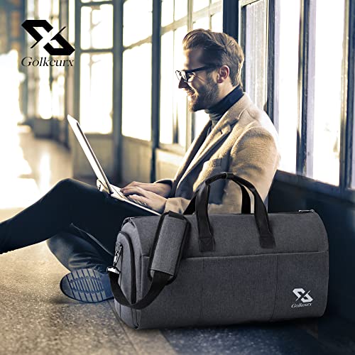 Convertible Garment Bag with Shoe Compartment, Detachable Shoulder Strap G9837