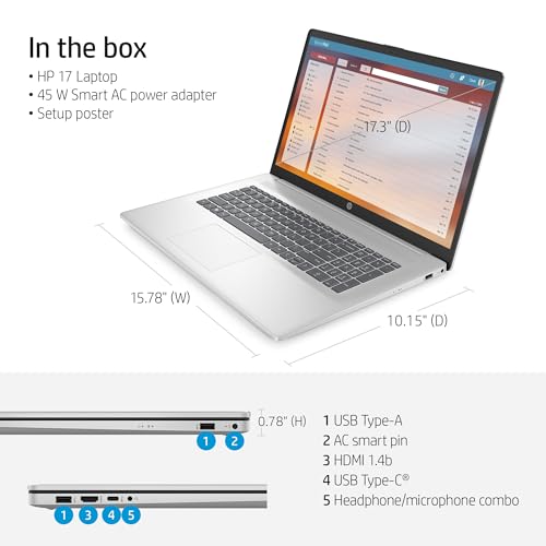 17.3" HD+ Display AMD Ryzen 5 7530U 64GB RAM 2TB SSD Laptop K128