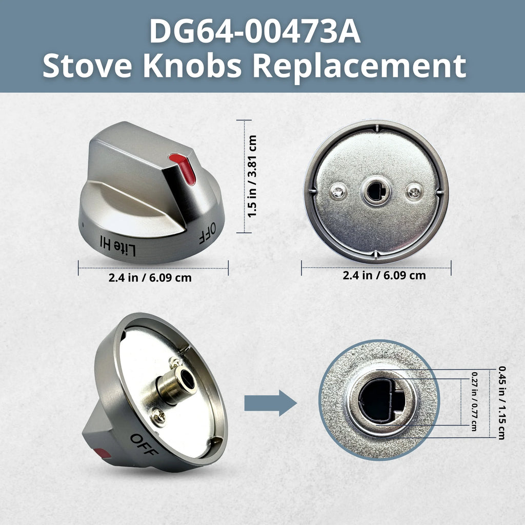 SET OF 5 Stove Knobs for Gas Range M6950