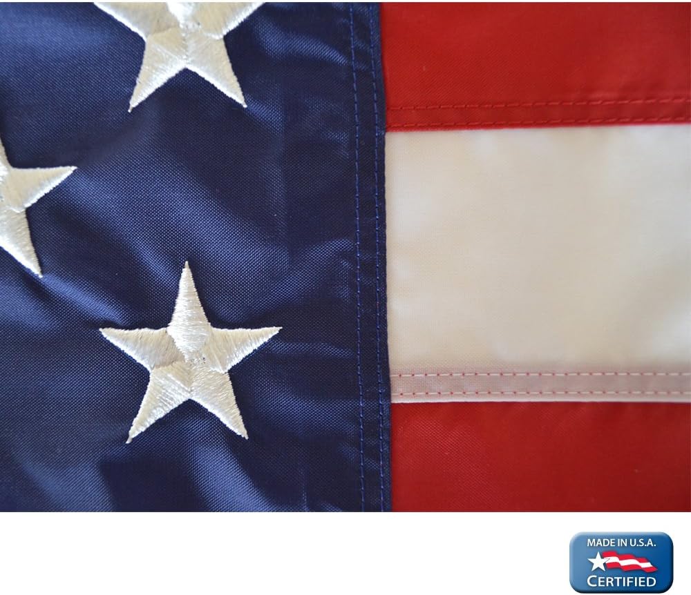 3x5 ft Nylon American Flag with Sewn Stripes and Embroidered Stars Z6211