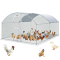 Large Metal Chicken Coop with Run Waterproof Cover L89909