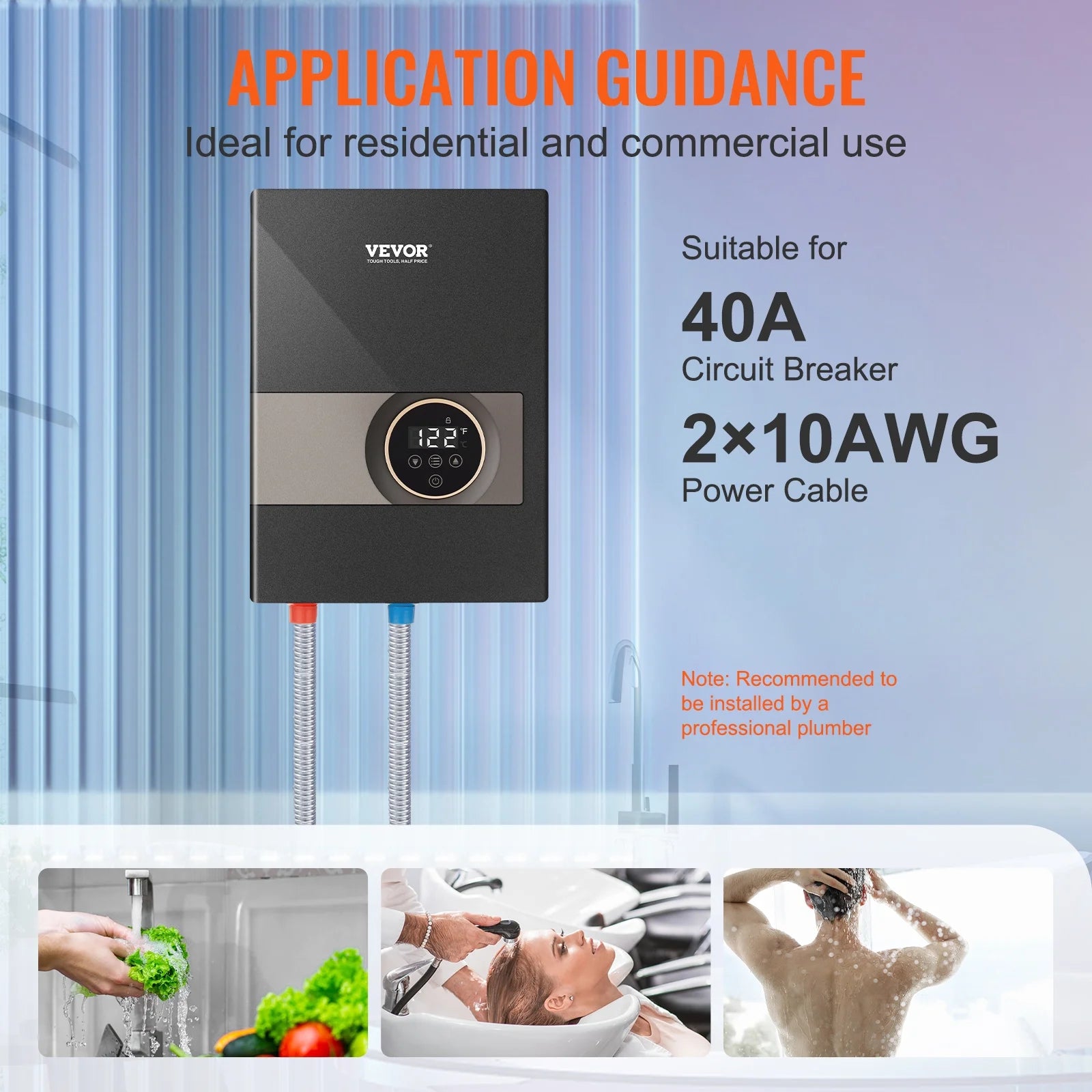 8KW Instant Hot Tankless Electric Water Heater R716