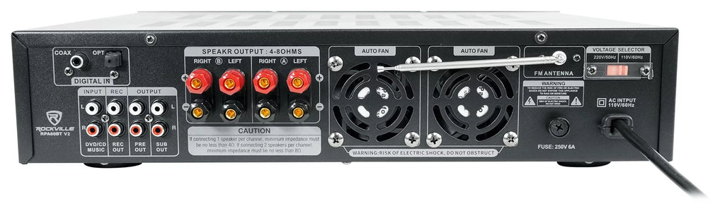 1000w Bluetooth Receiver with 4 In-Ceiling 6.5" Speakers T462