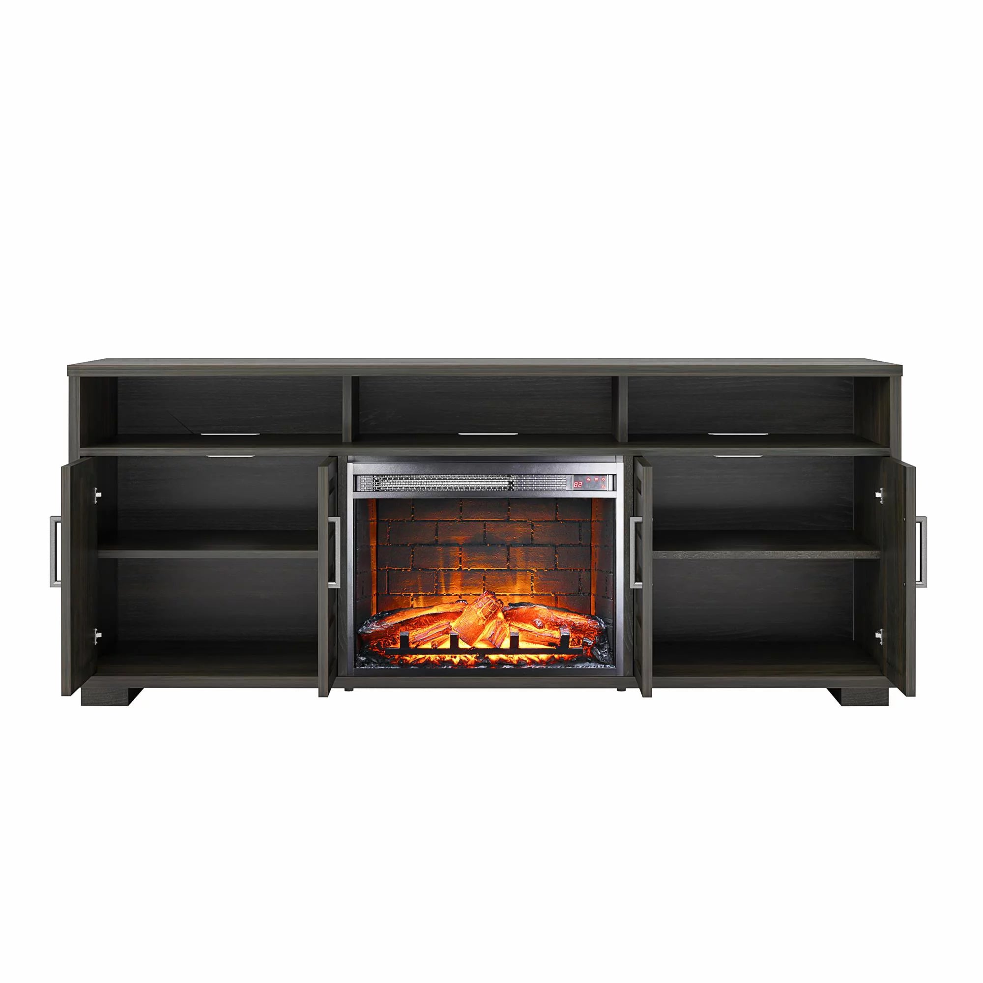 Espresso Electric Fireplace Console TV Stand R68859