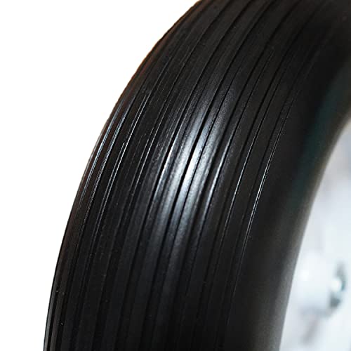 14.5" Flat Free Tire for Wheelbarrow, 5/8" Bearing with Extra 3/4" Bearing Z4633