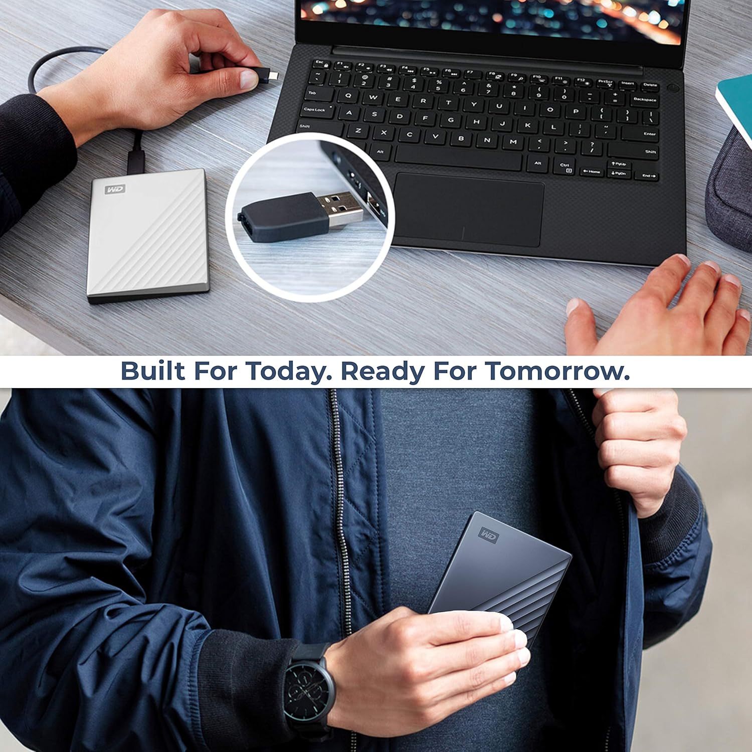 2 TB Blue Portable External Hard Drive Z597