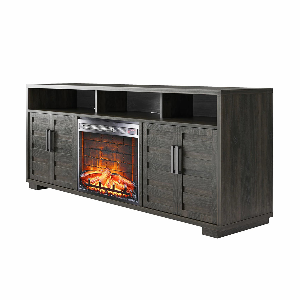 Espresso Electric Fireplace Console TV Stand R68859