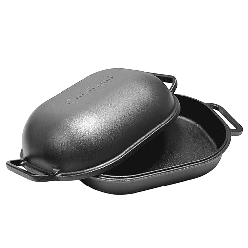 Large Heavy Duty Pre-seasoned Cast Iron Bread Loaf Pan V6167