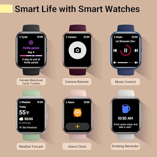 1.8'' Fitness Tracker Smart Watch Black F8105