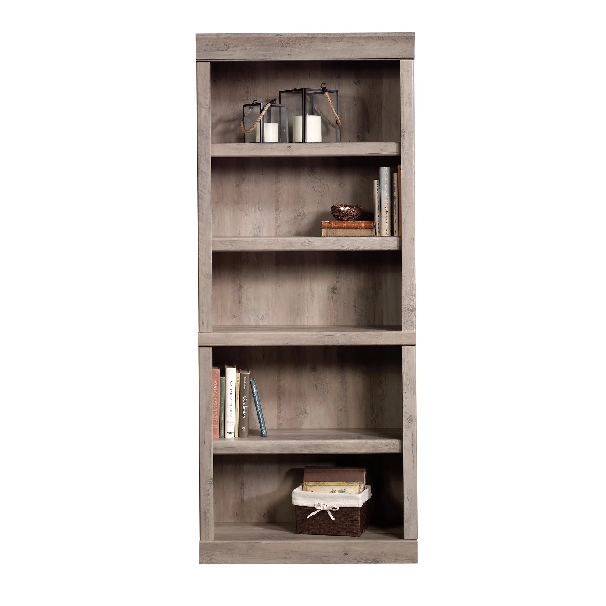 Rustic Gray 5 Shelf Bookcase S3753