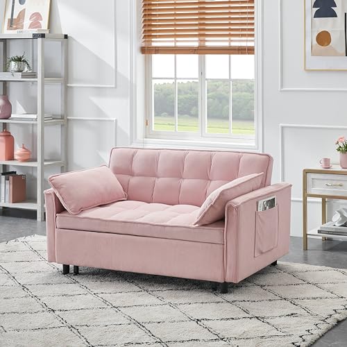 Beige Corduroy Sofa Bed T10276