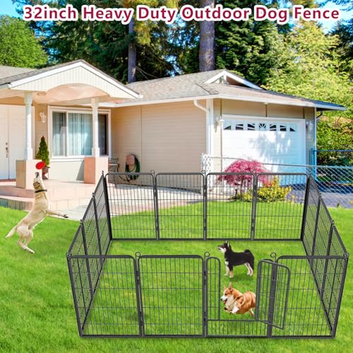 32inch 10 Panels Anti-Rust Dog Playpen A24035