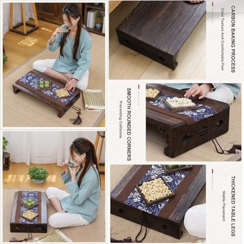 Japanese Tatami Low Table Wooden Coffee Table Portable Mini Furniture (40x30x11cm) Q437490