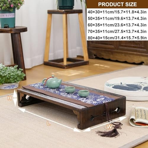 Japanese Tatami Low Table Wooden Coffee Table Portable Mini Furniture (40x30x11cm) Q437490
