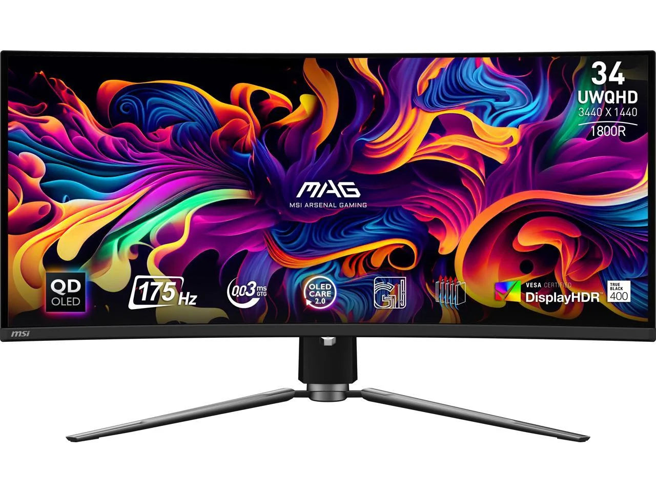 34" 175 Hz QD-OLED UWQHD Curved Gaming Monitor 3440 x 1440 N7901