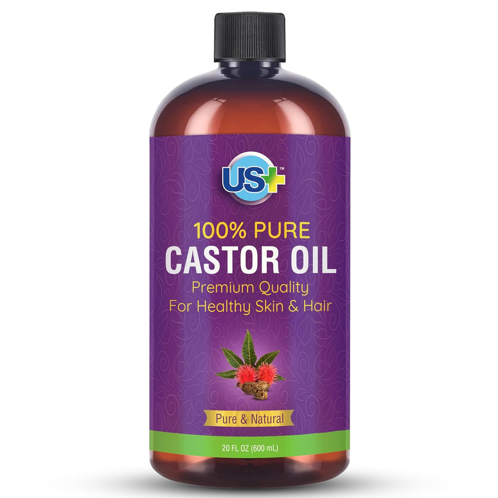 20oz 100% Pure Castor Oil, Cold-pressed, Unrefined, Hexane-free, BPA Free Plastic Bottle X6680
