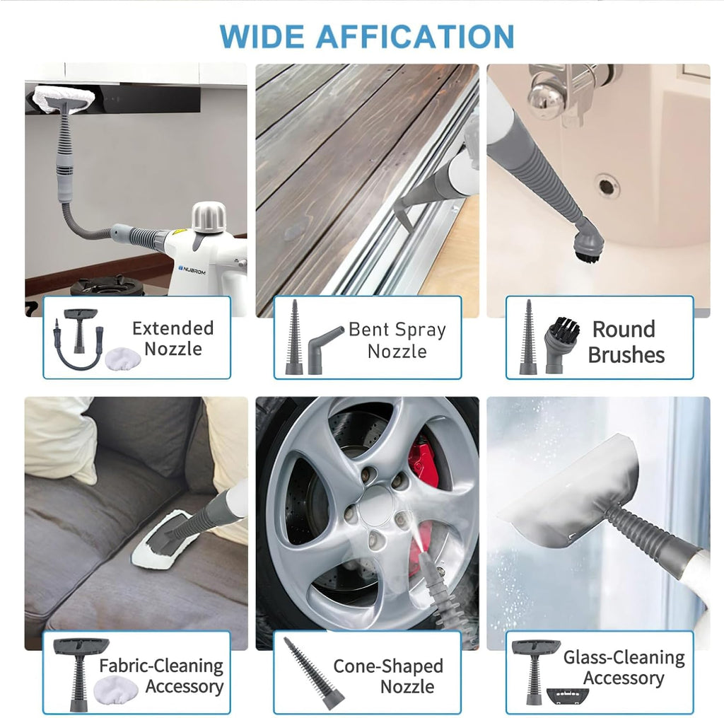 Pressurized Handheld Steam Cleaner with 10 pcs Accessories W83031
