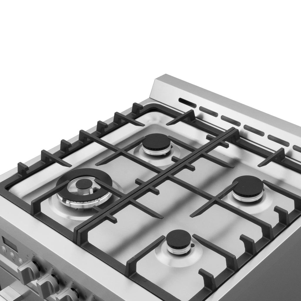 Stainless Steel 4 Burner Gas Range with Cast Iron Grates J223014