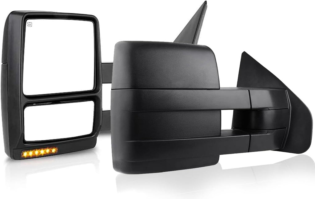 Black Power Heated Towing Mirrors Pair G751457