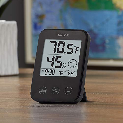 Black Digital Thermometer and Hygrometer F42465