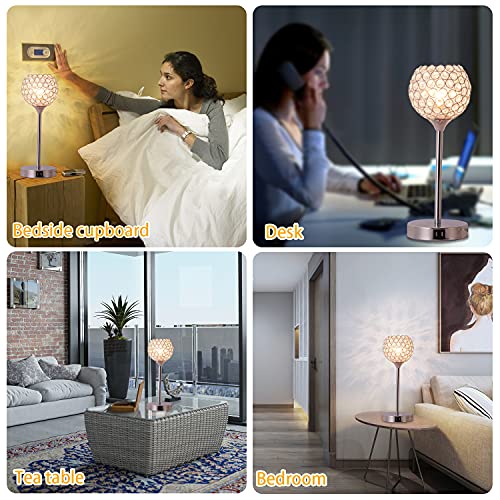 3-Way Dimmable Touch Control Table Lamp with 2 USB Charging Ports Q6847