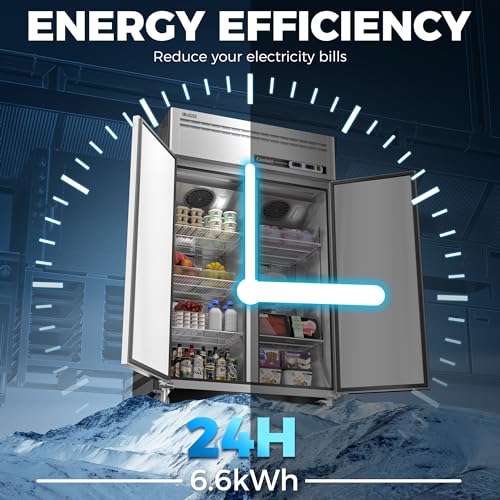 72" W 54 Cu.ft Commercial Refrigerator and Freezer Combo M361077