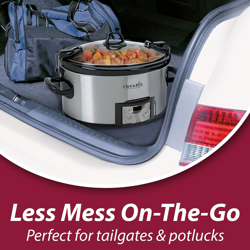 6 Quart & 8 Quart Programmable Slow Cooker, Stainless Steel W24214