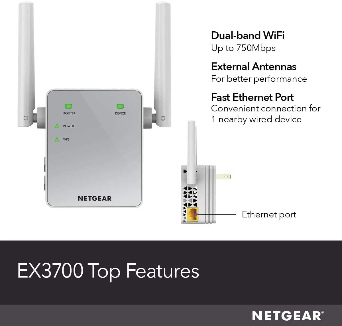 AC750 Dual Band Wi-Fi Range Extender P837