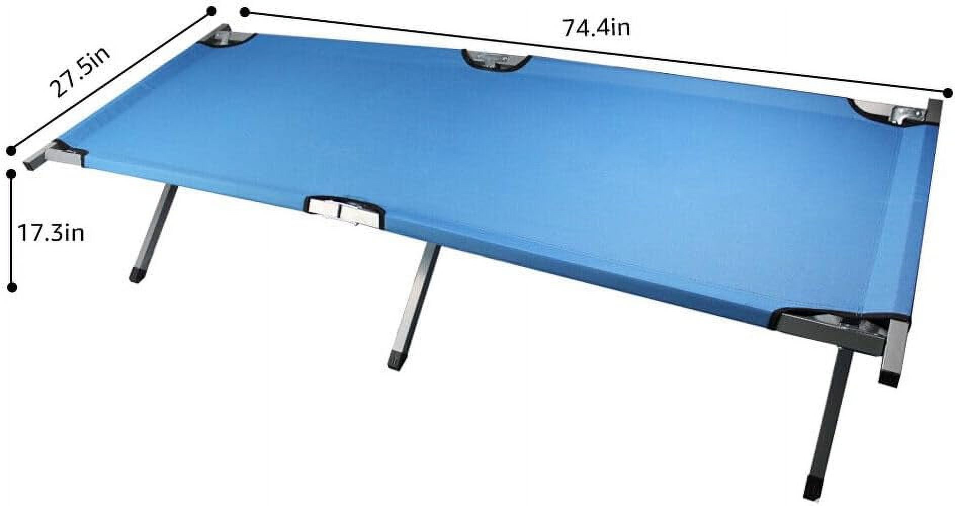 Folding Camping Cot Oxford with Carry Bag (Blue) D667347
