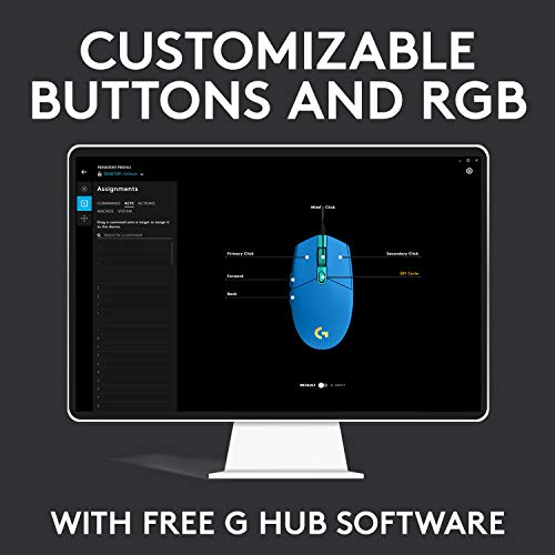 Wired Gaming Mouse with 8,000 DPI and 6 Programmable Buttons R9054