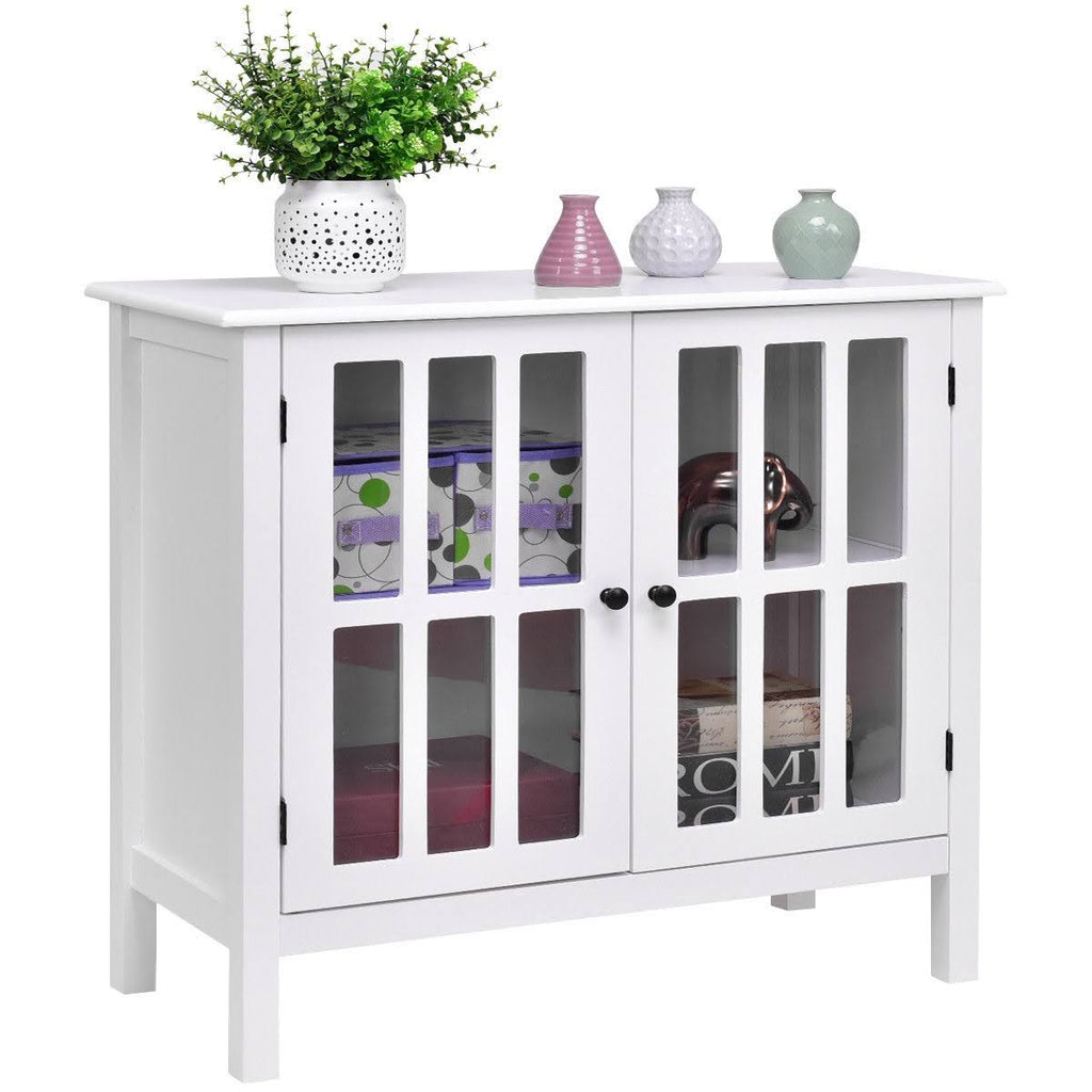 Glass Door Sideboard Console Storage Cabinet E671527