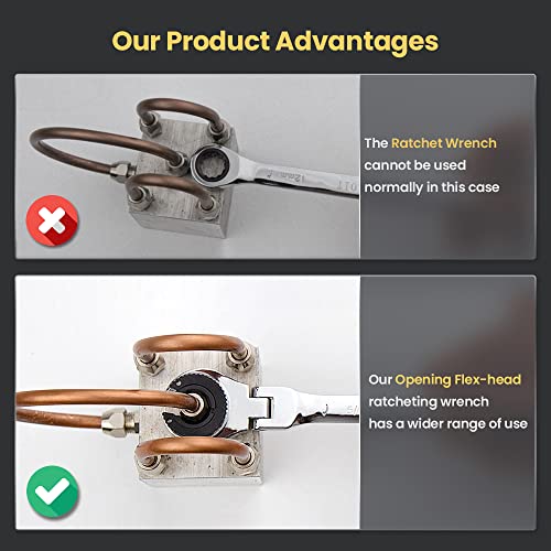 12PCS Metric Combination Ratcheting Wrench Set with 72 Teeth O4098