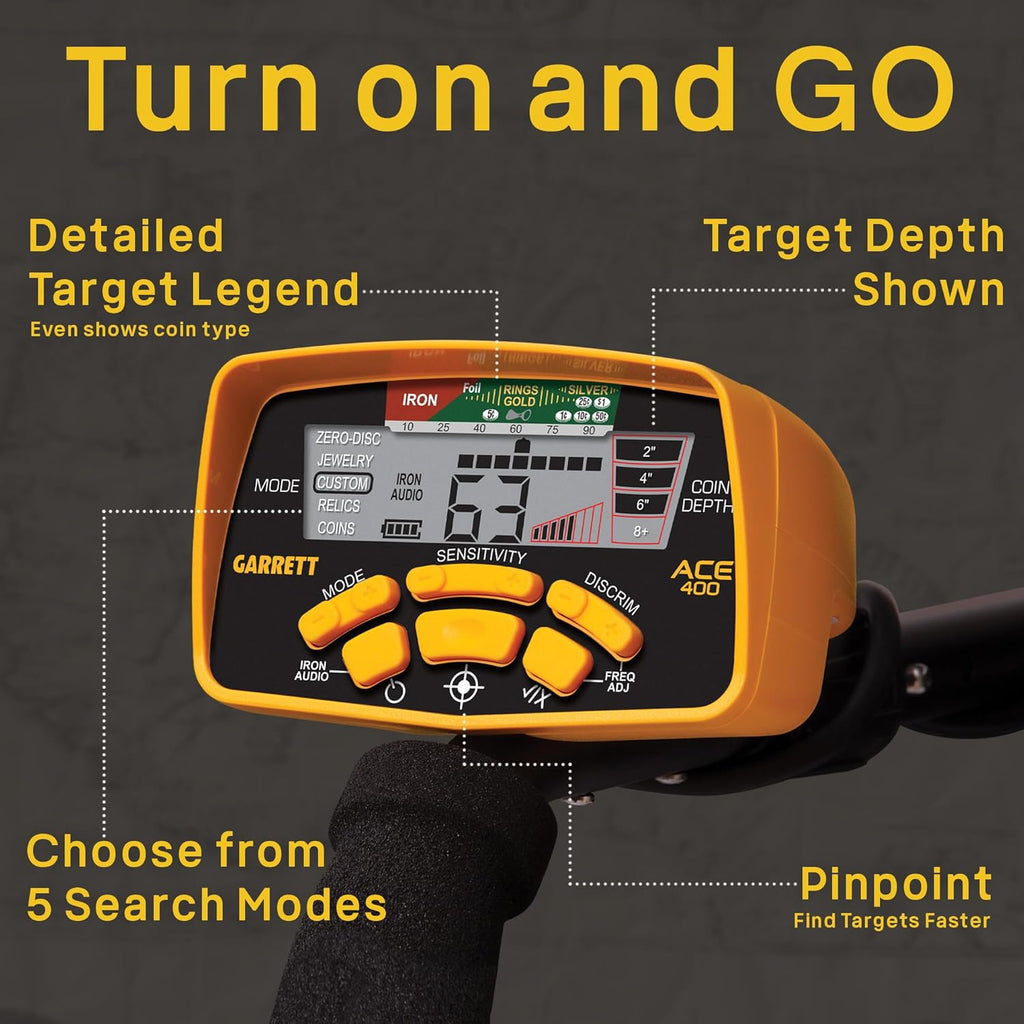 Metal Detector with DD Waterproof Search Coil and Carry Bag N8207