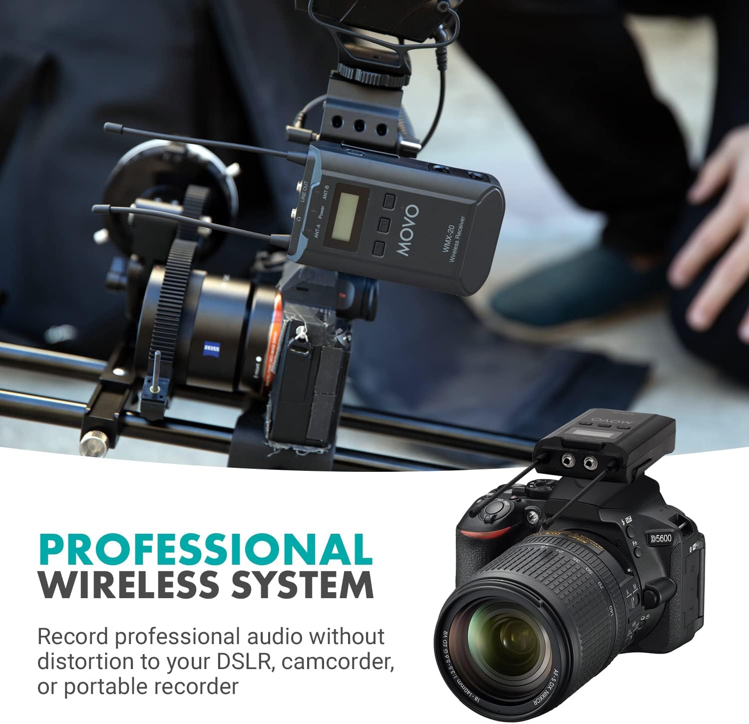 48-Channel UHF Wireless Lavalier Microphone System with 1 Receiver, 1 Transmitter, and 1 Lapel Microphone V6577