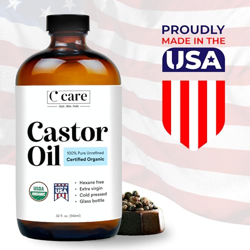 32 oz Organic Cold Pressed Unrefined Extra Virgin Castor Oil H71465