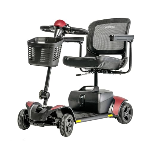 Iceberg Blue 4-Wheel Scooter with 18 Ah Battery, 300 Lbs Weight Capacity, 17"x17" Foldable Seat E316