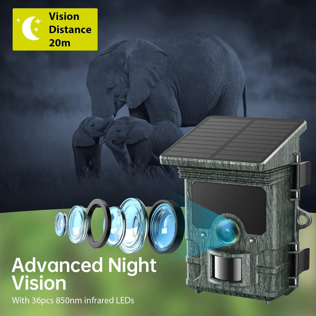 4K 30fps 46MP Night Vision Waterproof IP66 Motion Activated Trail Camera T310345