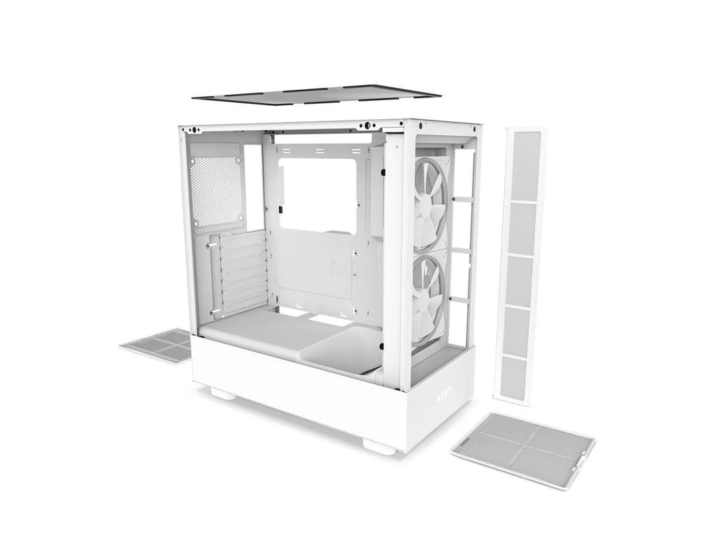 White SGCC Steel Tempered Glass ATX Computer Case X38971