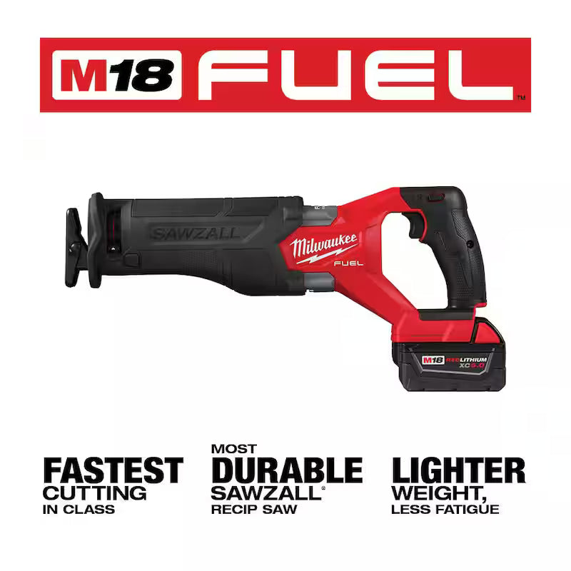 18V Cordless Brushless Reciprocating Saw Kit with Two 5.0 Ah Batteries Charger & Hard Case S7563