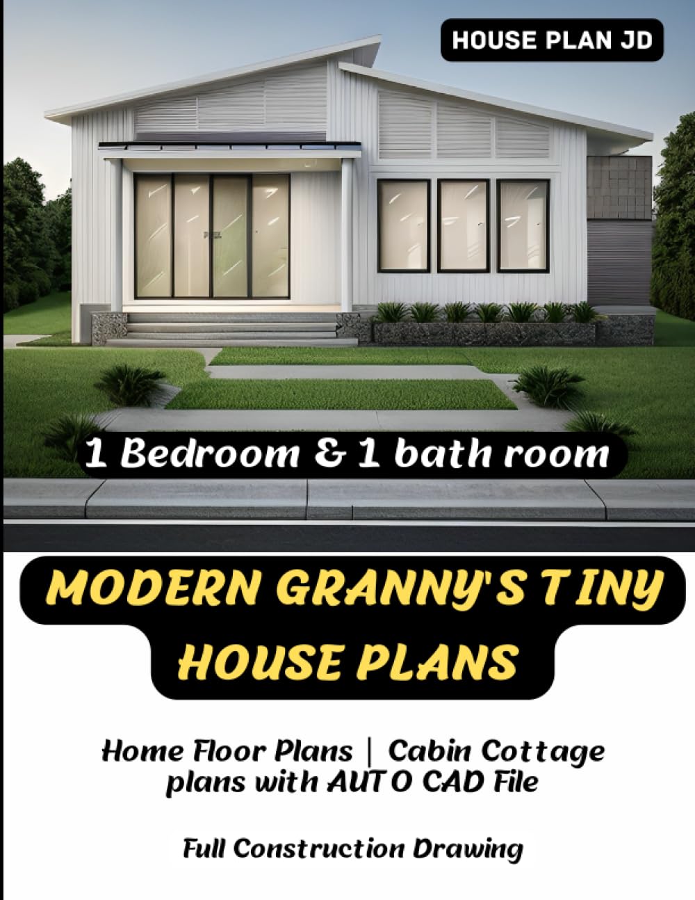 1 Bedroom 1 Bath Tiny House Plans with Auto CAD File W237924