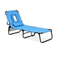 Blue Folding Chaise Lounge Chair V101