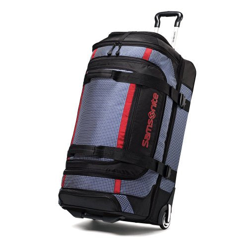 Blue 30 Inch Wheeled Rolling Duffel Bag H2837