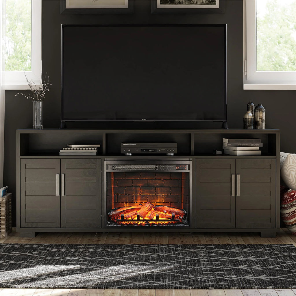 Espresso Electric Fireplace Console TV Stand R68859