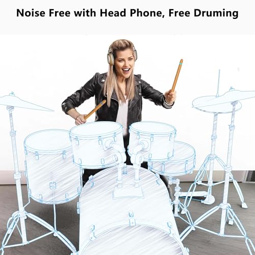 Air Drum Set with Drumsticks, Pedals, Bluetooth and 8 Sounds D8711